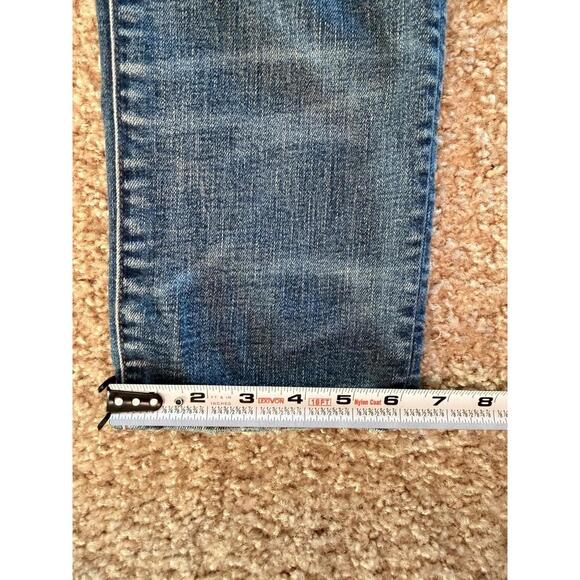 American Eagle Airflex+ Patched Ripped Slim Straight Jeans Men’s 32x32 Blue Dist - Picture 6 of 8